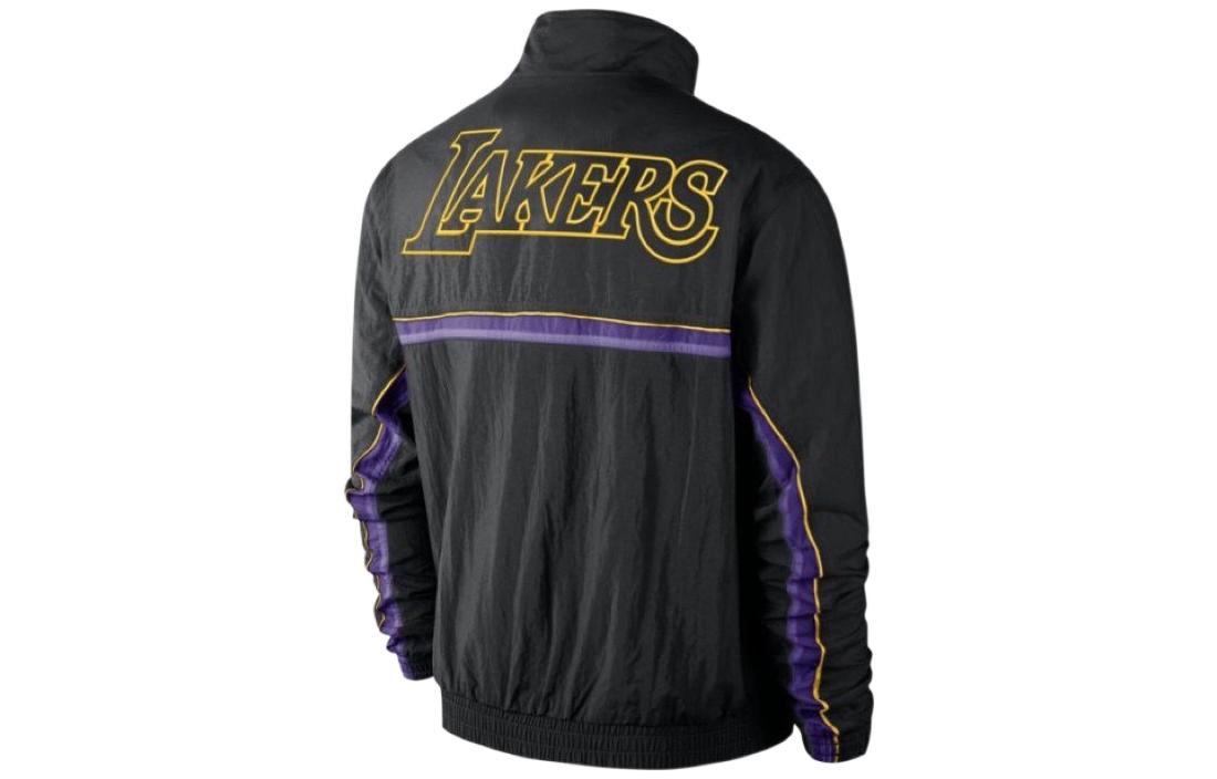Nike NBA Logo Zipped Jacket 'Lakers Black' CJ7148-010