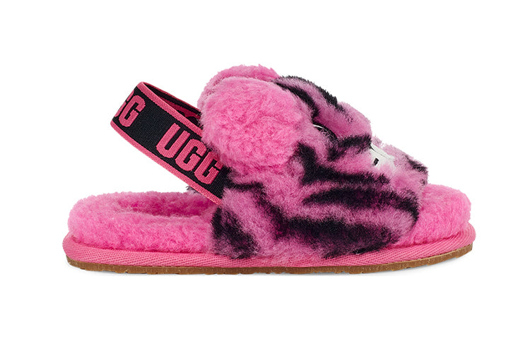 (TD) UGGFluff Yeah Slide Tiger Stuffie 'Carnation'  1124940T-CRNT