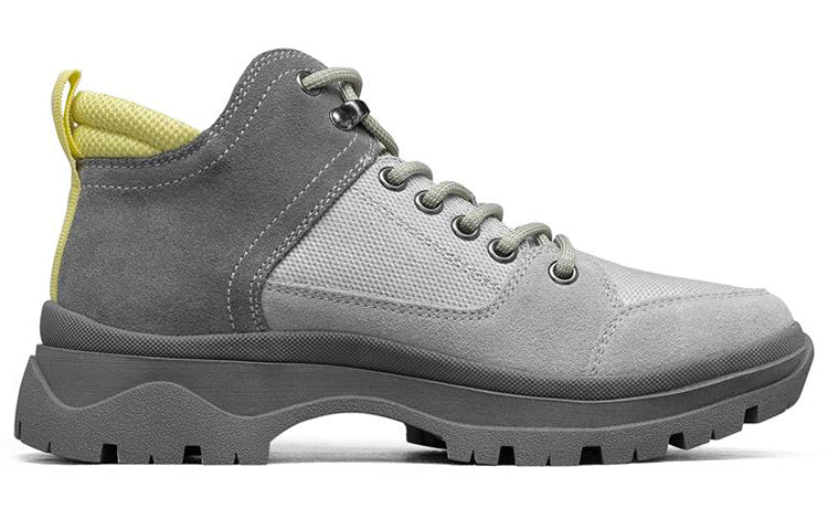 (WMNS) Skechers Bobs Broadies 'Grey Yellow' 113437-GRY