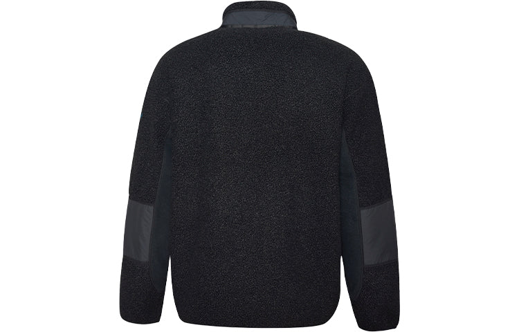 Men's Converse Splicing Stay Warm Stand Collar Jacket Black 10018039-A01
