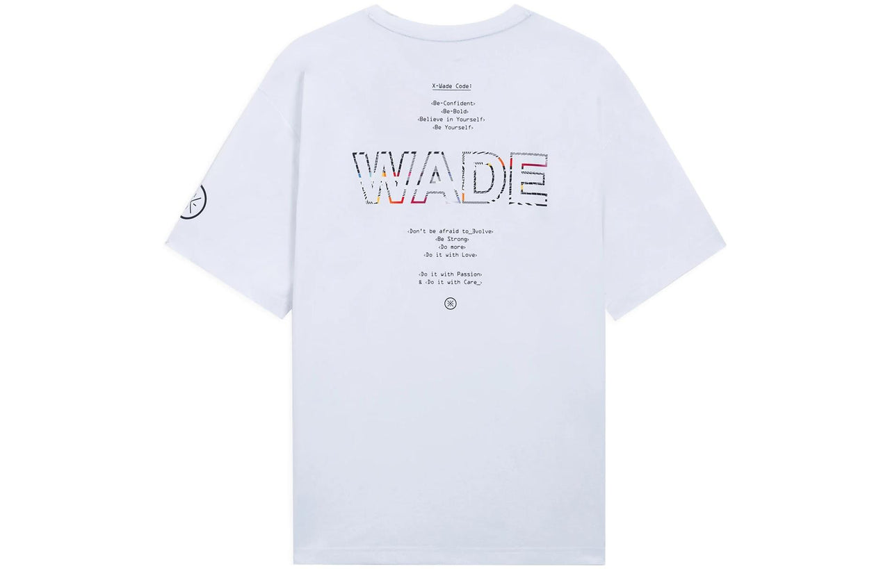 Li-Ning Way Of Wade Code Graphic T-shirt 'White' AHSS437-3