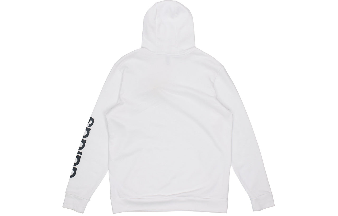 Men's adidas Casual Hooded Fleece Lined Pullover White FL4833