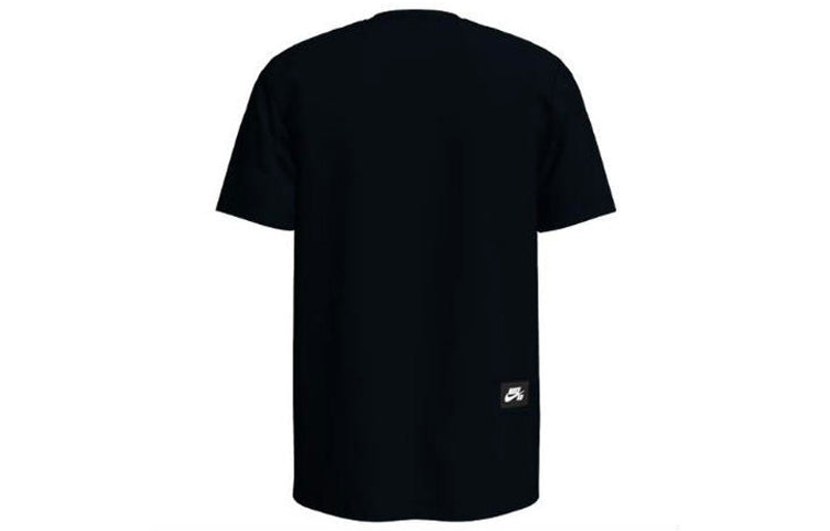 Nike SB Skateboard animal Embroidered Short Sleeve Black CU0313-010