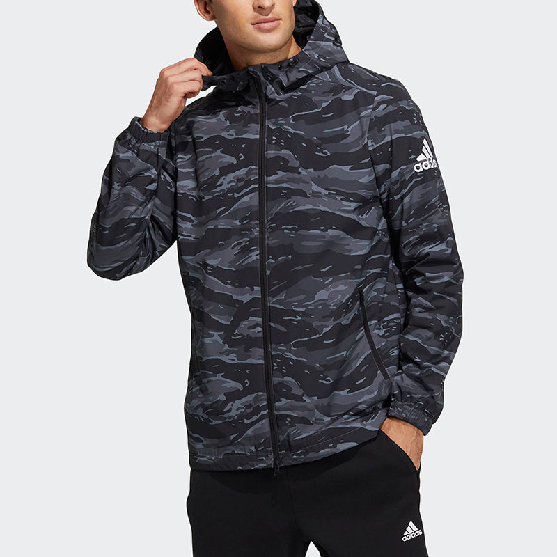 adidas Fi Woven Camouflage Jacket Grey GP0972