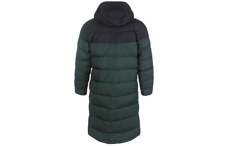 Nike mid-length Colorblock Casual Sports hooded down Jacket Green CU0281-045
