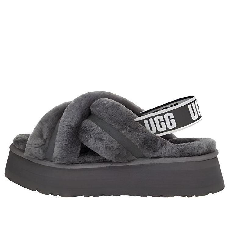(WMNS) UGG Disco Cross Slide 'Charcoal' 1121550-CHRC