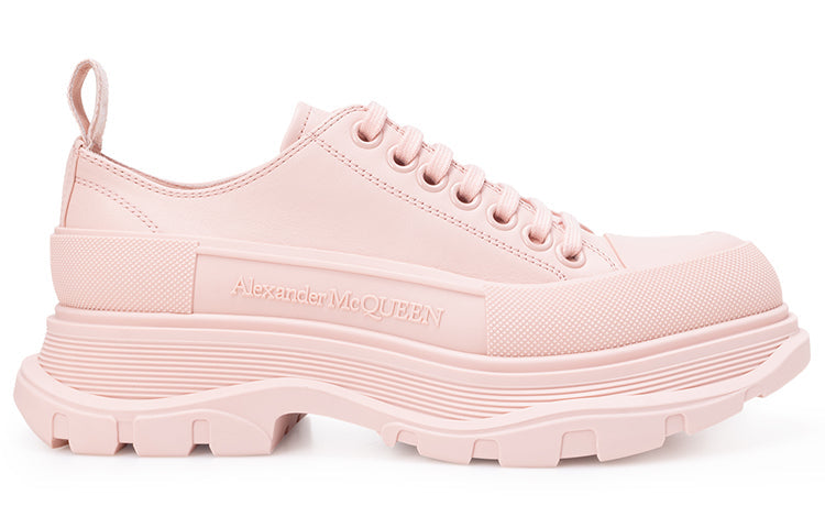 (WMNS) Alexander McQueen Tread Slick Lace Up Low 'Pink' 633902WHZ627129
