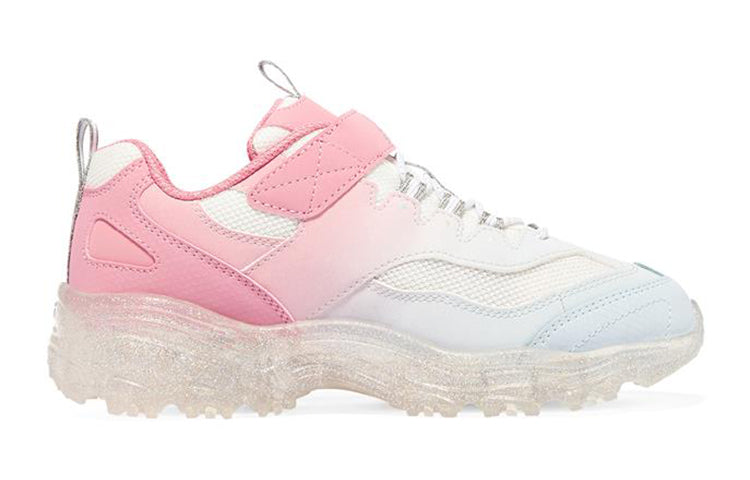 (GS) Skechers Ice D'lites 'White Pink' 302557L-LBPK