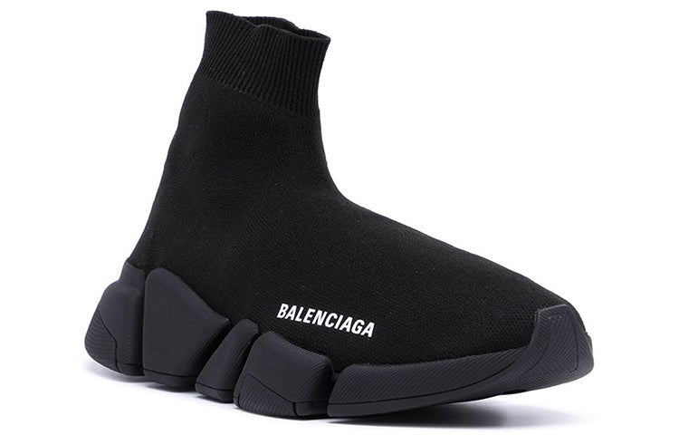 (WMNS) Balenciaga Speed 2.0 Sneakers 'Black Shiny Knit with Black Sole Unit' 636833W2AF31000