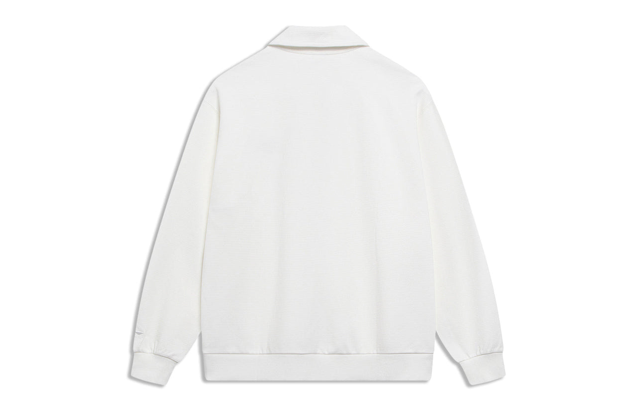 Li-Ning Counterflow Triple Logo Half Zip Sweatshirt 'White' AWDT589-1