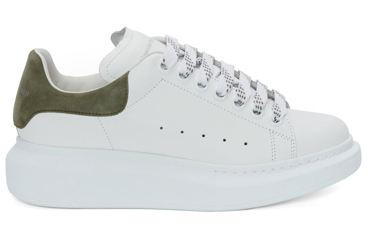 (WMNS) Alexander McQueen Oversized Sneaker 'White Khaki Green Suede' 553770WHGP79443