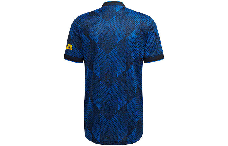 adidas 21-22 Season Player Edition Soccer/Football Sports Short Sleeve Jersey Manchester United Away Blue GM4617