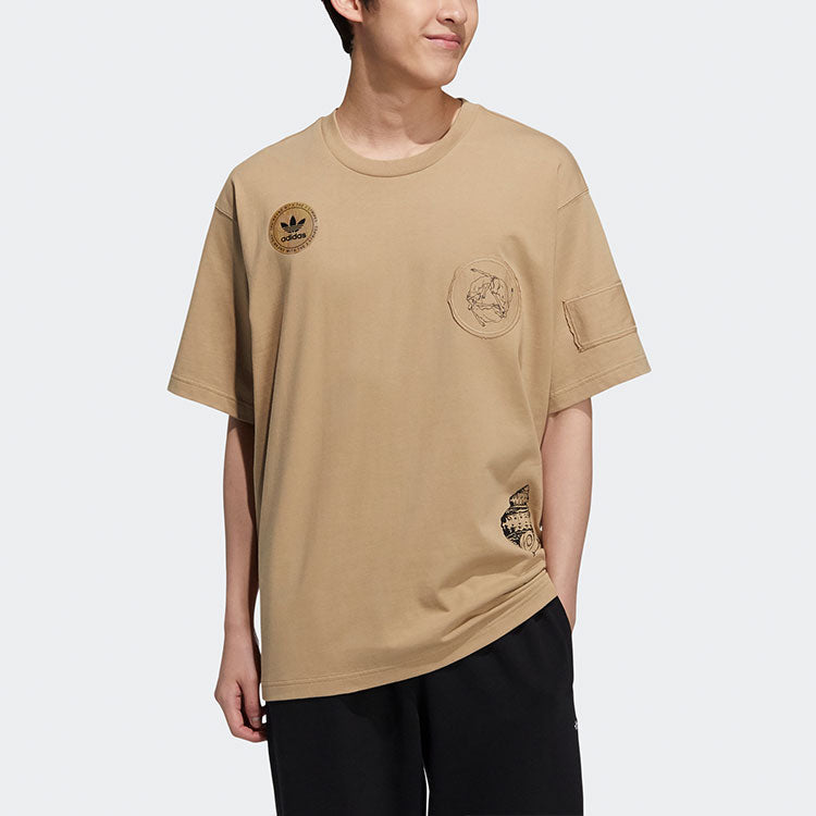 adidas originals Pattern Logo Round Neck Short Sleeve HA1494