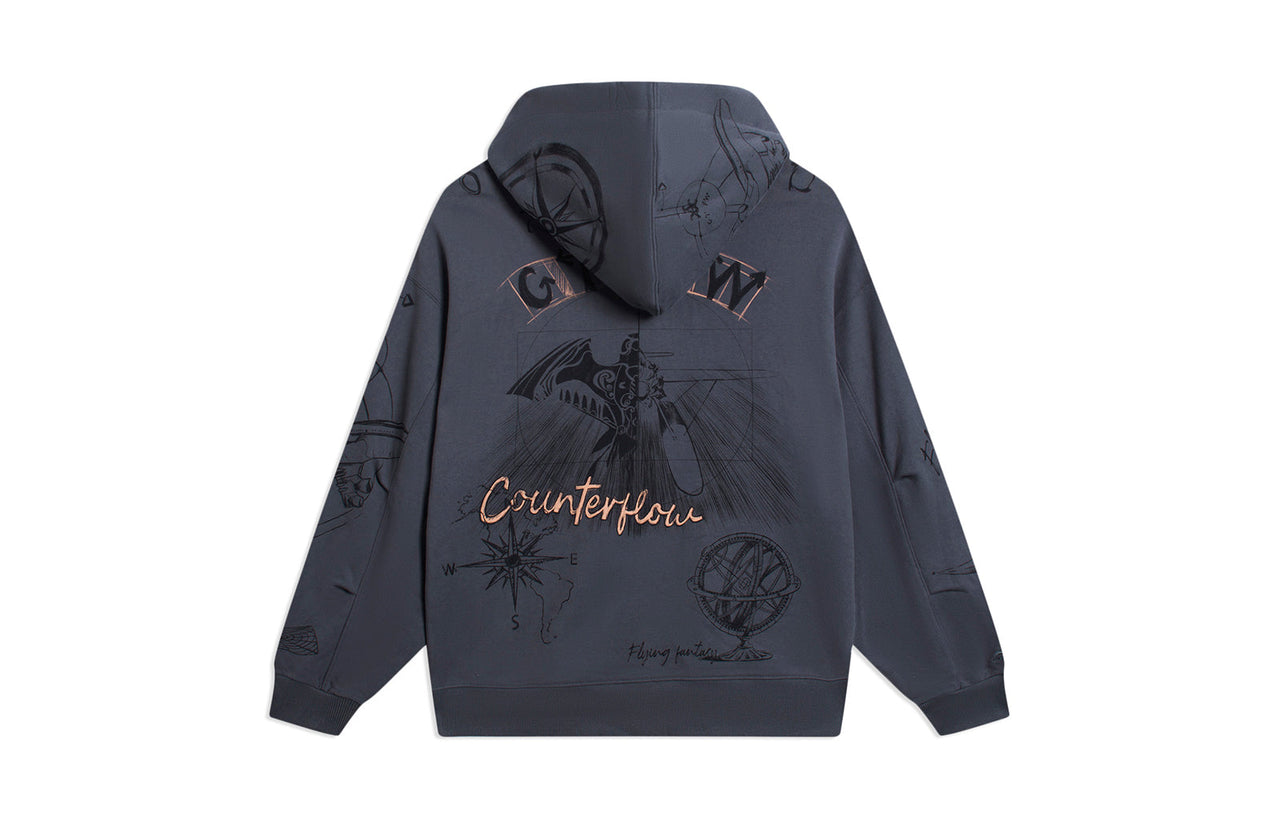 Li-Ning Counterflow Graphic Sweatshirt 'Storm Grey' AWDSH33-3