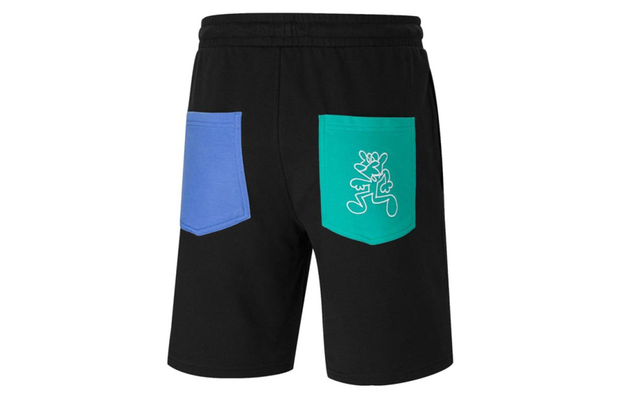 PUMA x MR DOODLE Crossover Funny Graffiti Sports Shorts Black 530654-01