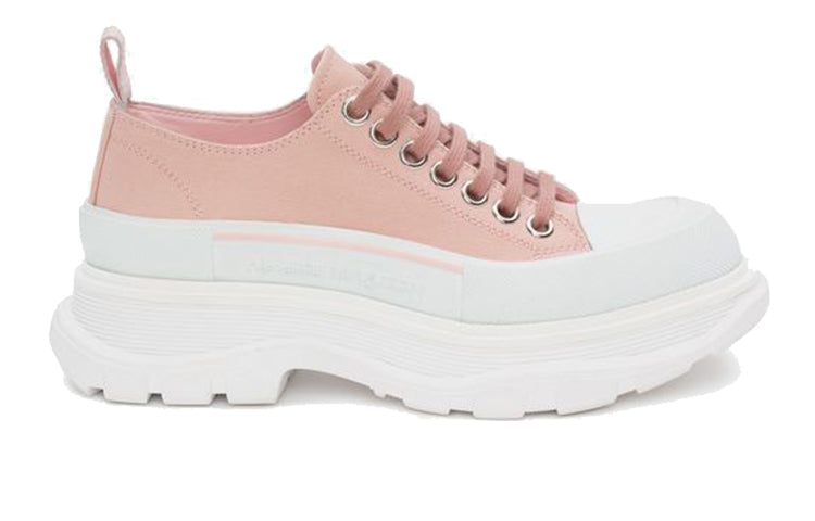 (WMNS) Alexander McQueen Tread Slick Low Lace Up 'Light Pink White' 611705W4LR19243