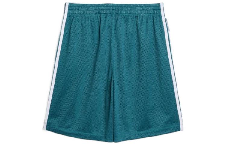Men's adidas Side Classic Breathable Sports Shorts Blue Green HC2205