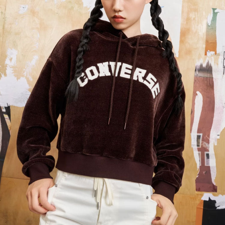 (WMNS) Converse Hoodie 'Red Brown' 10026557-A03