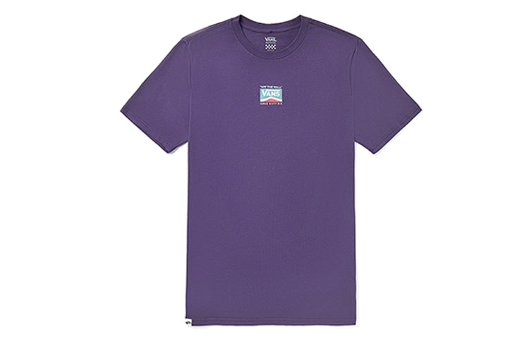 (WMNS) Vans Back Large Logo Printing Short Sleeve Purple VN0A4MNDY0X