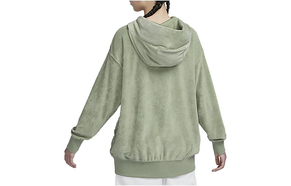 (WMNS) Nike Terry Drawstring Hoodie 'Green' DV7825-386