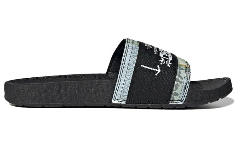 adidas originals Adilette Casual Sports Slippers Black White Unisex 'Black White' GX1808