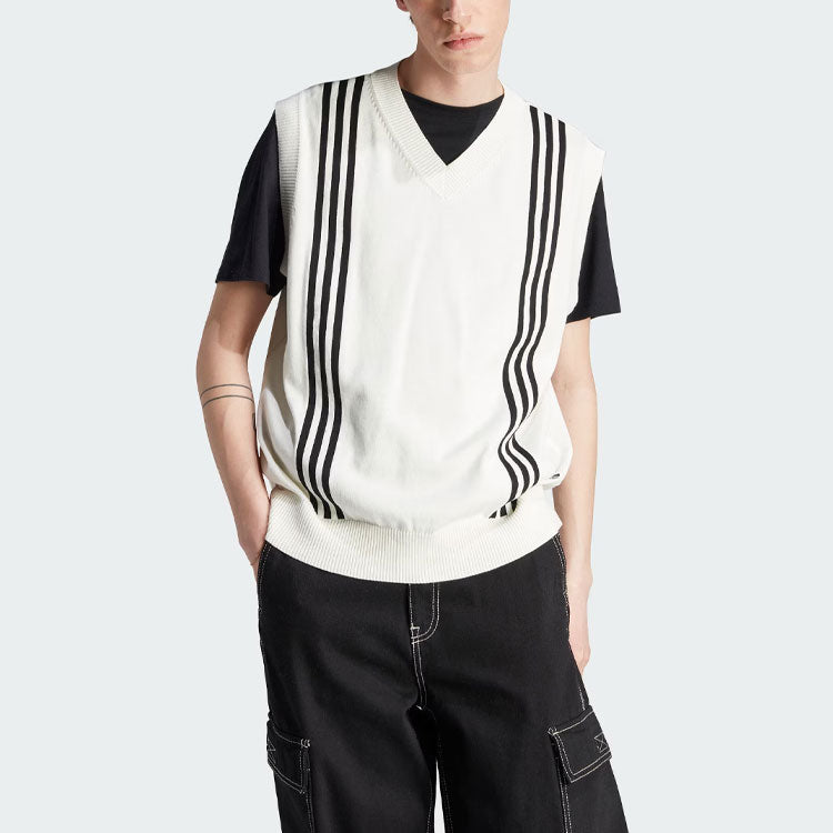 adidas Originals Hack Knitted Vest 'White Black' IM4574
