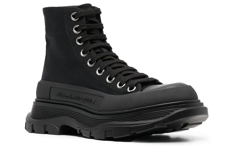 (WMNS) Alexander McQueen Tread Slick Boots 'Core black' 697080W4MV21000