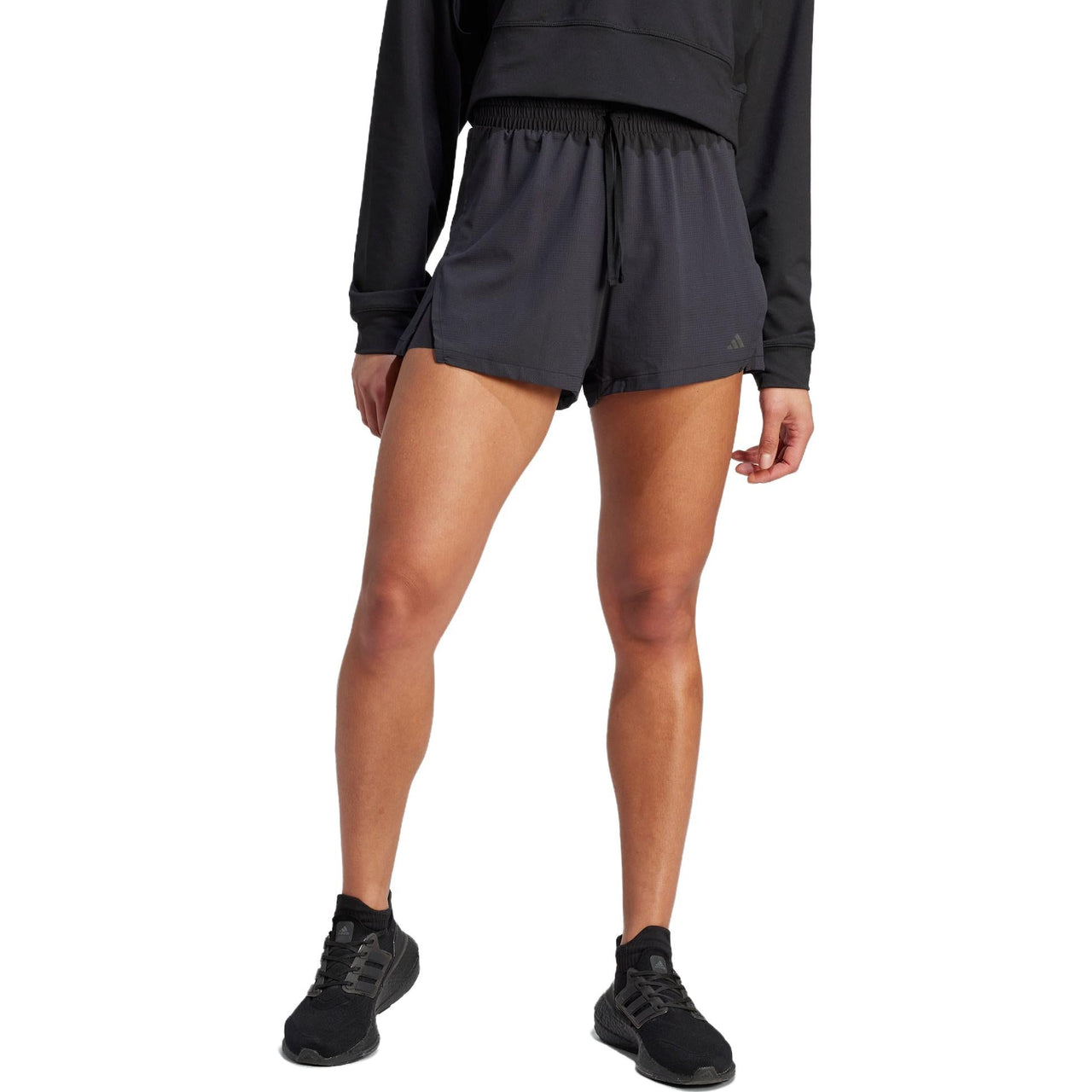 (WMNS) adidas HIIT HEAT.RDY Two-in-One Shorts 'Black' IL9278