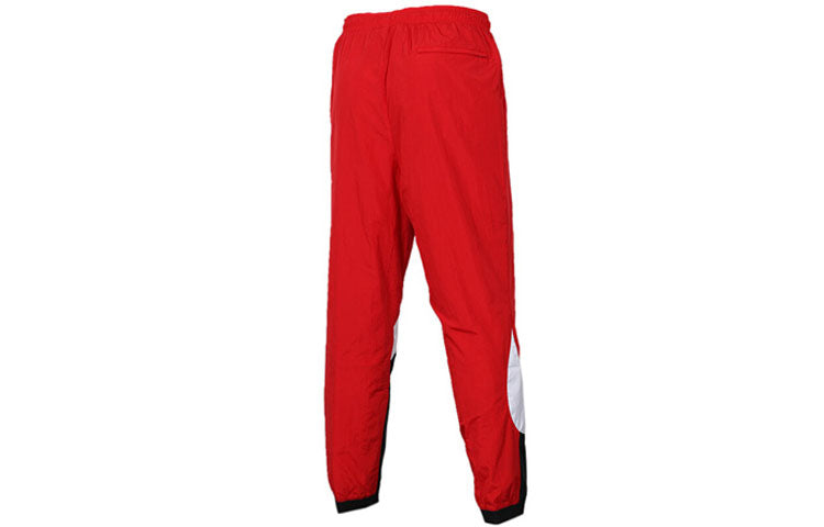 Nike Large Logo Retro Woven Design Sports Pants Red AR9895-657