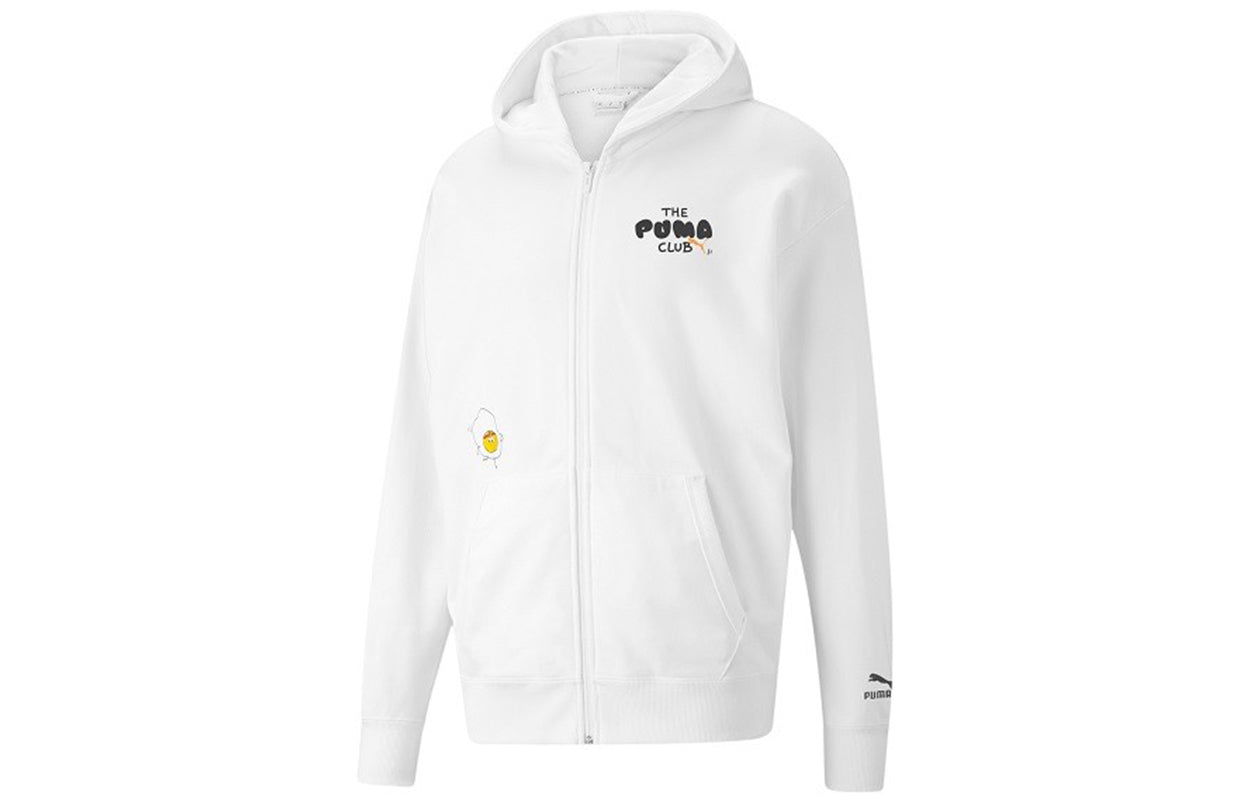 PUMA Club Graphic Full Zip Jacket 'White' 533199-02