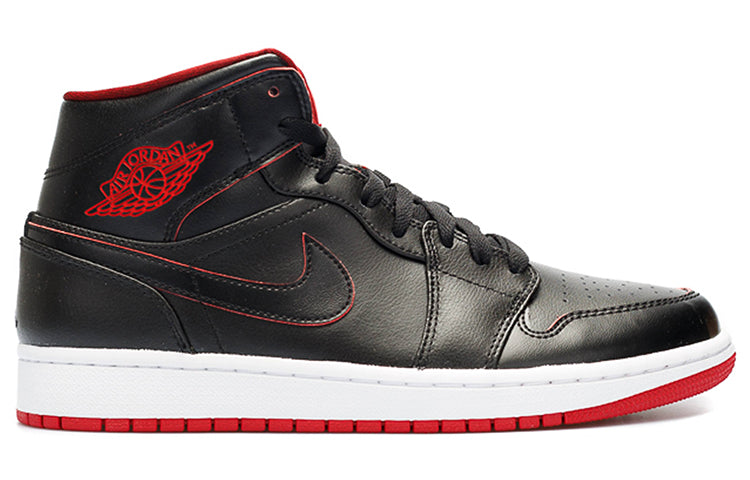 Air Jordan 1 Mid 'Black Red' 554724-028