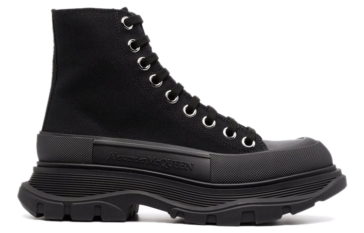 (WMNS) Alexander McQueen Tread Slick Lace Up Boot 'Black' 611706W4MV21000