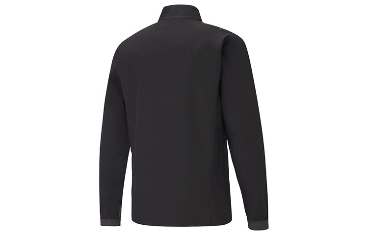 PUMA Sports Training Windproof Stand Collar Knit Jacket Black 656743-03