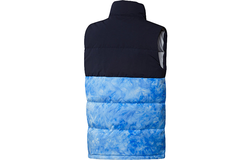 adidas Stand Collar Leisure Sports Windproof Warm Down Vest Men Hide Blue GE9983