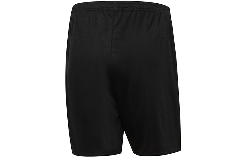 adidas Solid Color Logo Quick Dry Breathable Sports Training Soccer/Football Shorts Black FP9596