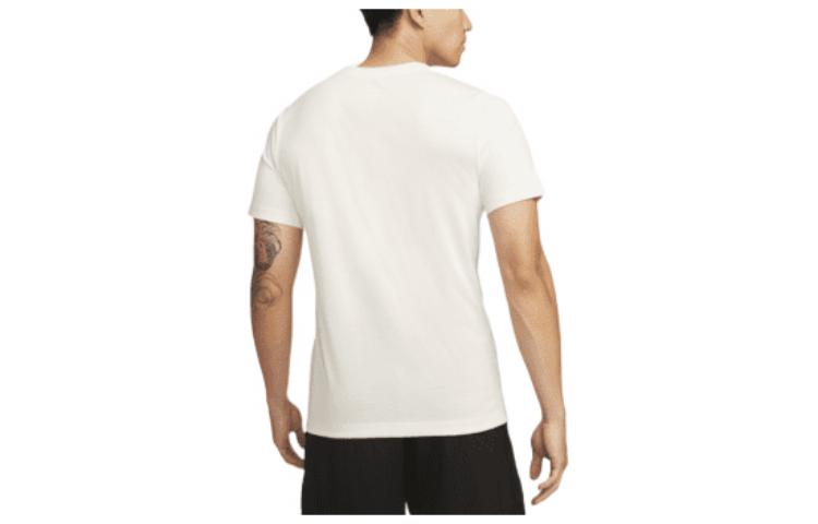 Nike Dri-FIT Character Alphabet Pattern Printing Training Sports Quick Dry Breathable Short Sleeve White DM6274-030