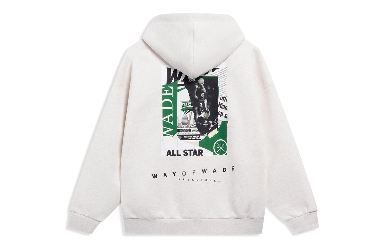 Li-Ning Way Of Wade Photo Graphic Hoodie 'Light Grey' AWDT149-9