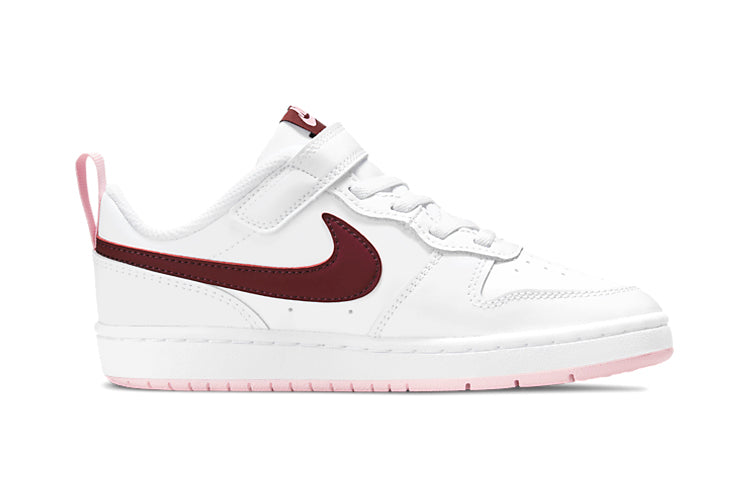 (PS) Nike Court Borough Low 2 'White Dark Beetroot' BQ5451-120