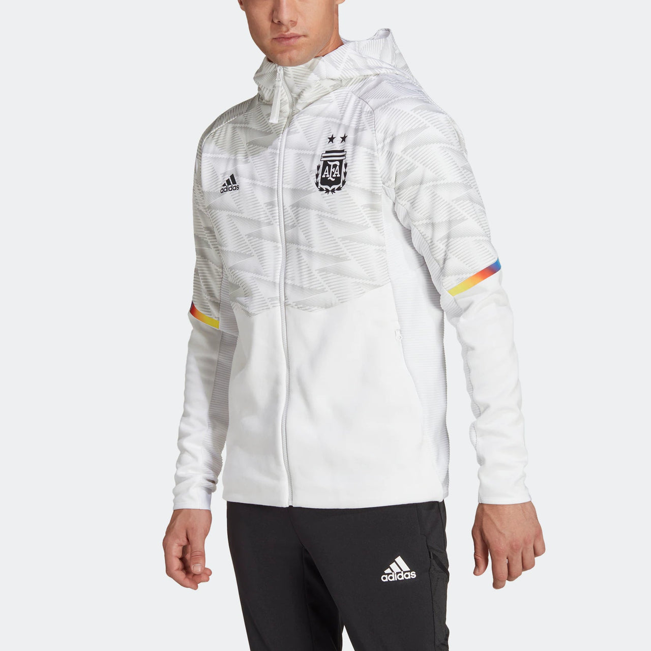 adidas Argentina Game Day Travel Full-Zip Hoodie 'White' IC4444