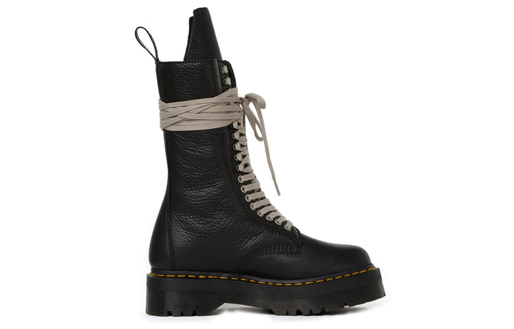 Dr.Martens x Rick Owens 1918 Leather Lace Up Platform Boots 'Black' 27979001