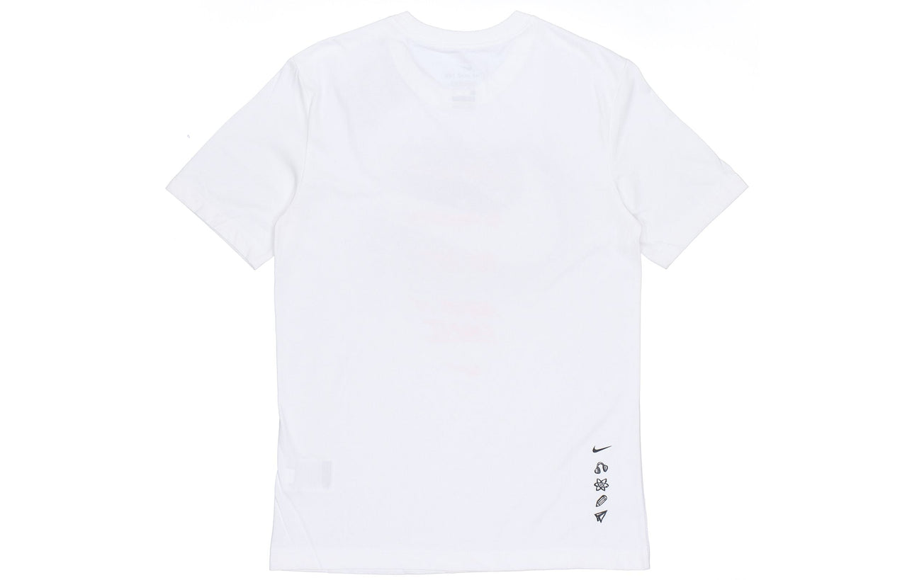 Nike M Nk Graphic Ss Tee Large Alphabet Printing Sports Short Sleeve White DJ5218-100