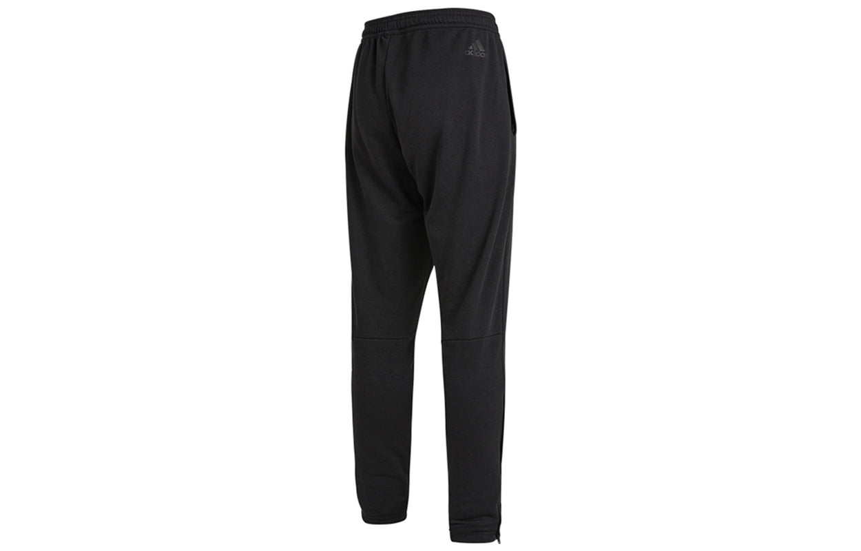 adidas Q3 Bluv Sere Pt Logo Printing Knit Breathable Sports Long Pants Black GS4875
