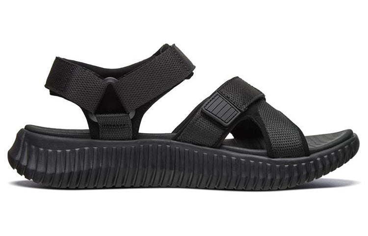 Skechers Elite Flex Velcro Sports Black Sandals 51722-BBK