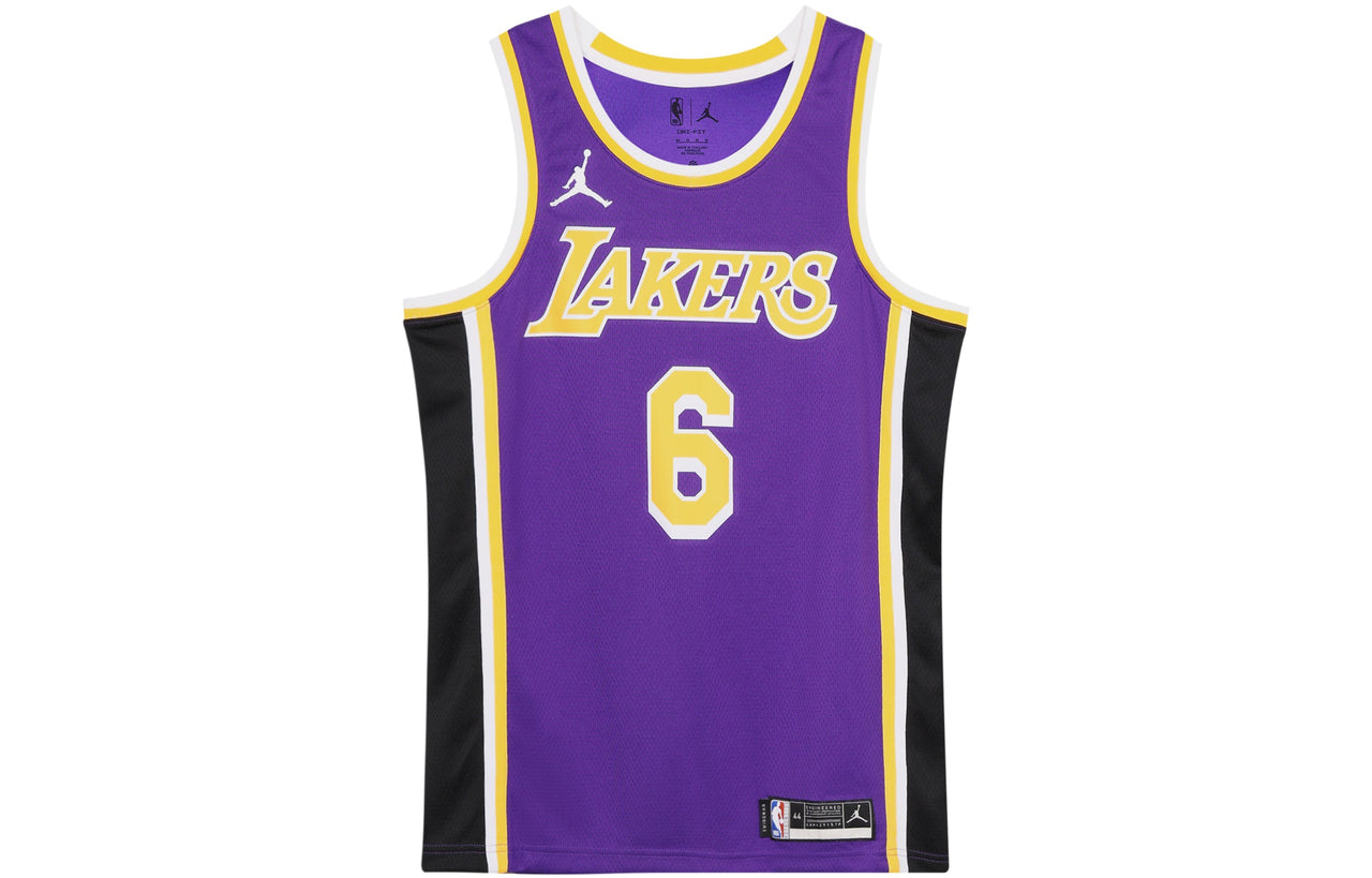 Men's Nike NBA Quick Dry Sports Basketball SW Fan Edition Version Los Angeles Lakers Lebron James No. 6 Purple Jersey CV9481-513