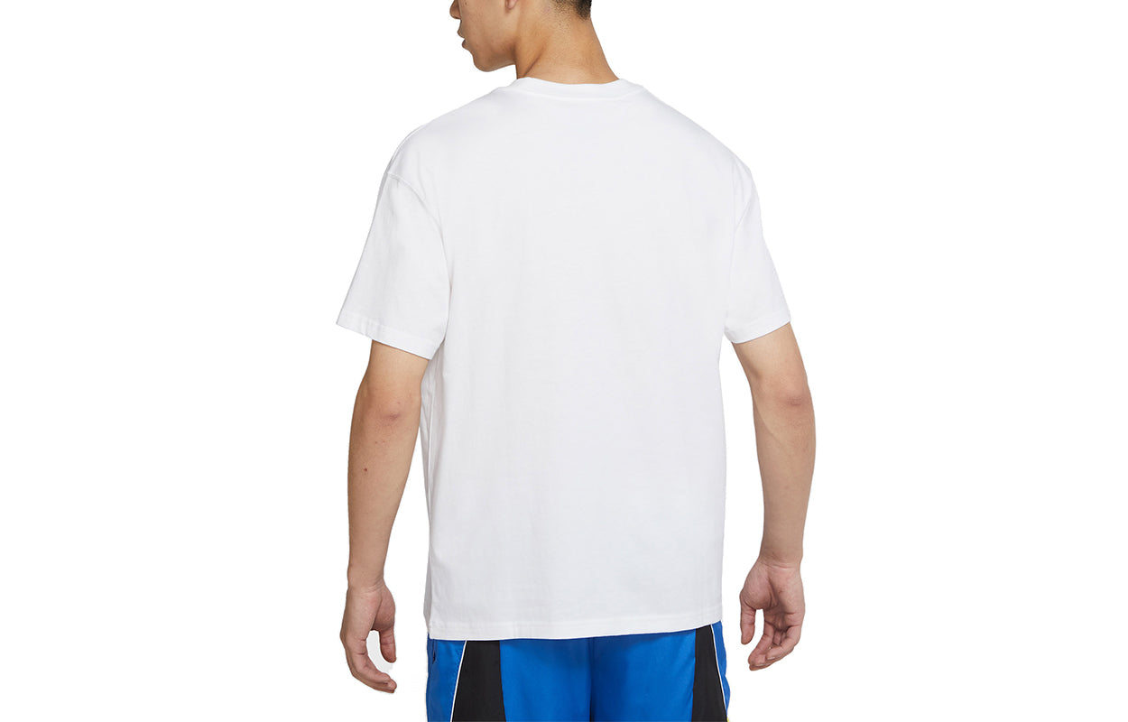 Nike Basketball Embroidered Athleisure Casual Sports Short Sleeve White DJ1589-100