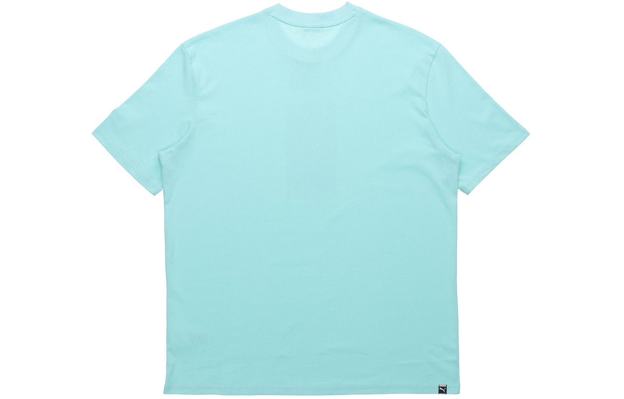 PUMA Environmental Friendly Subject Printing Short Sleeve Blue 599181-33