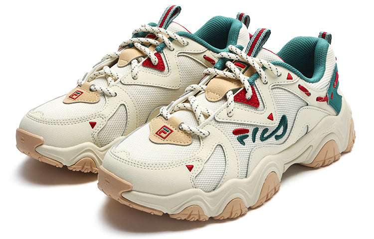(WMNS) FILA Fluid 4 Sneakers 'Cream Green Red' F12W312101FCC