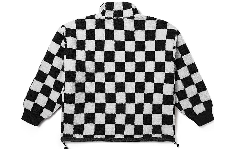 (WMNS) Vans Checkerboard Sherpa Jacket 'White Black' VN000H0RCY4