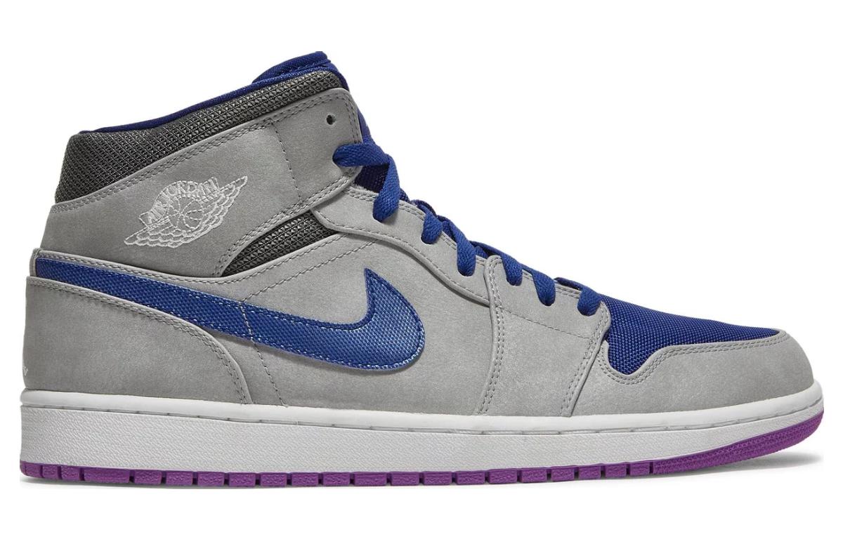Air Jordan 1 Mid 'Matte Silver Purple' 554724-008