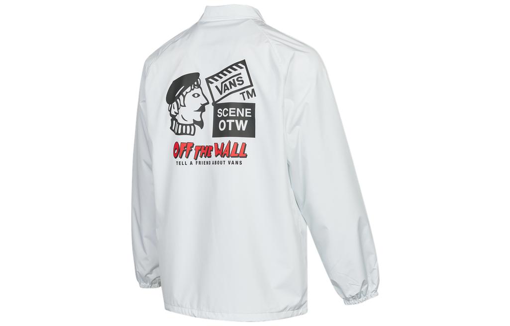 Vans AP Tell A FRD Coach Jacket 'White Black' VN0A54P4WHT